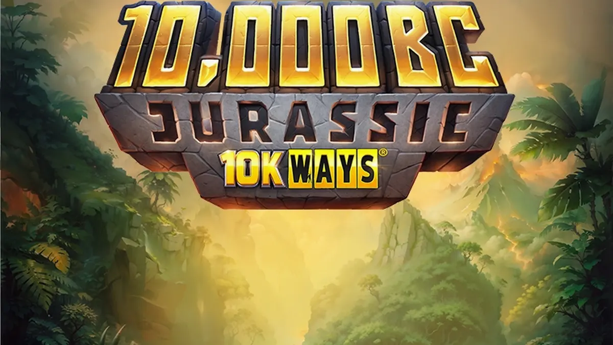 Cenário pré-histórico do slot 10,000 BC Jurassic 10K Ways